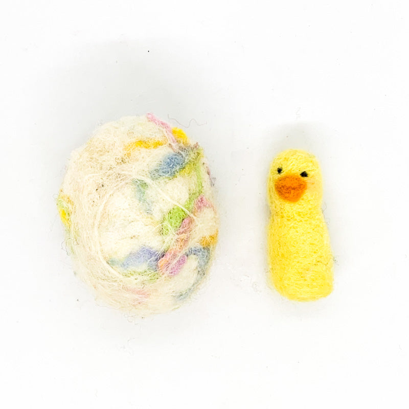 Needle Felting + Wet Felting A Surprise Egg + Chick Class