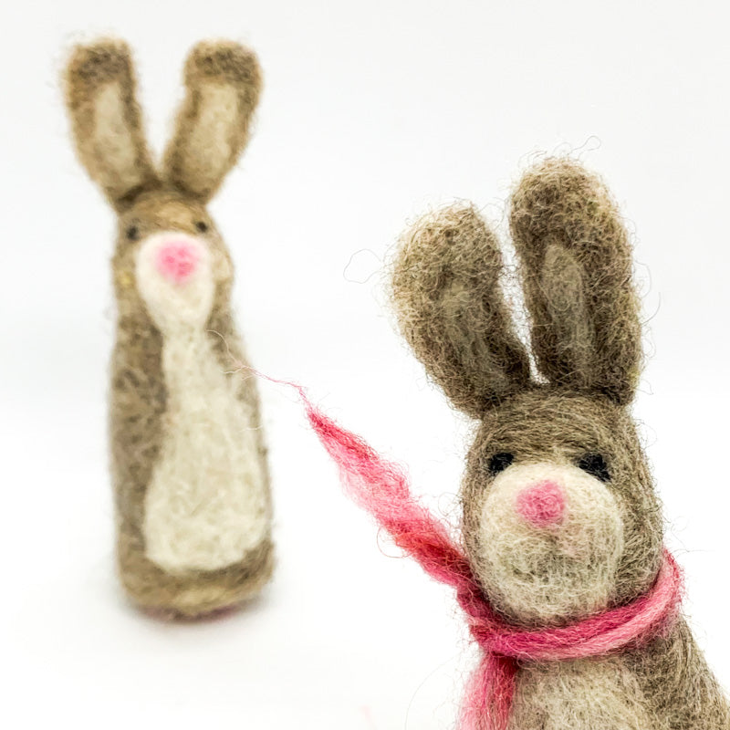 Needle Felt A Bunny Finger Puppet Class