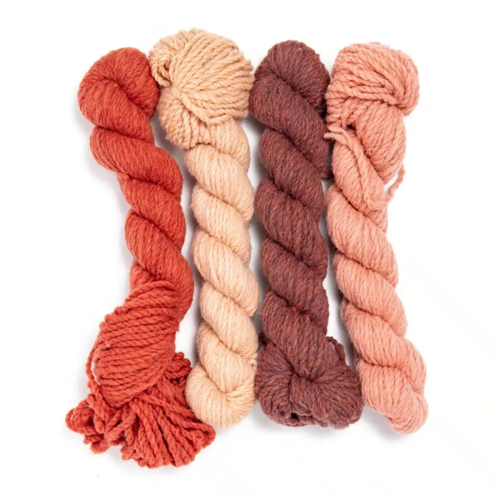 Naturally Dyed 100% Wool Yarn Bundles