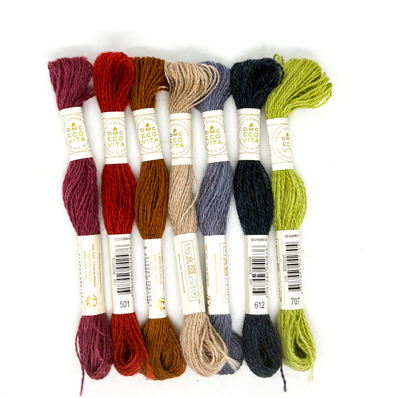 DMC Eco Vita Naturally-Dyed HIKING IN THE FOREST Wool Thread Set