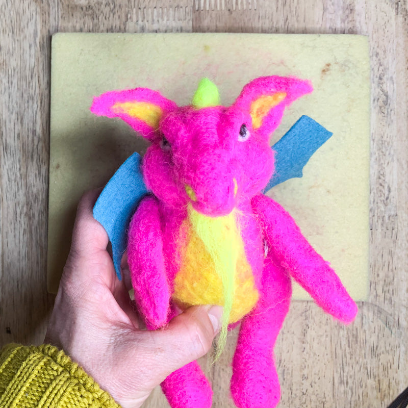 Maplerose Day-Glo Dragon Doll Felting Kit