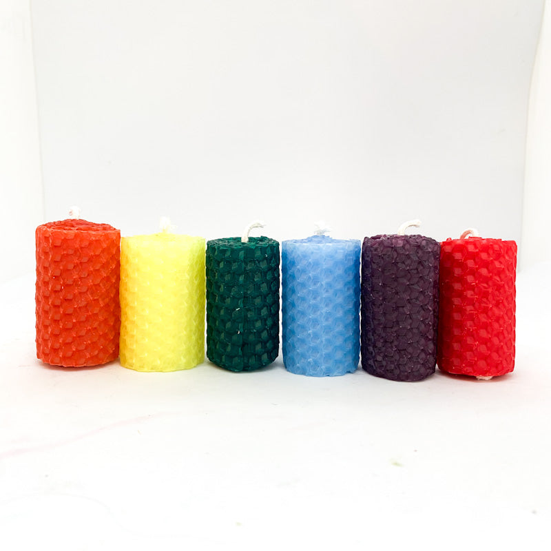 Maplerose Honeycomb Beeswax CLASSIC RAINBOW Votive Candle Kit