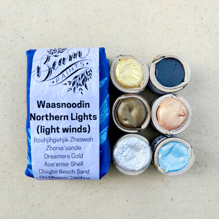 Beam Paints Waasnoodin NORTHERN LIGHTS Paint Stone Palette