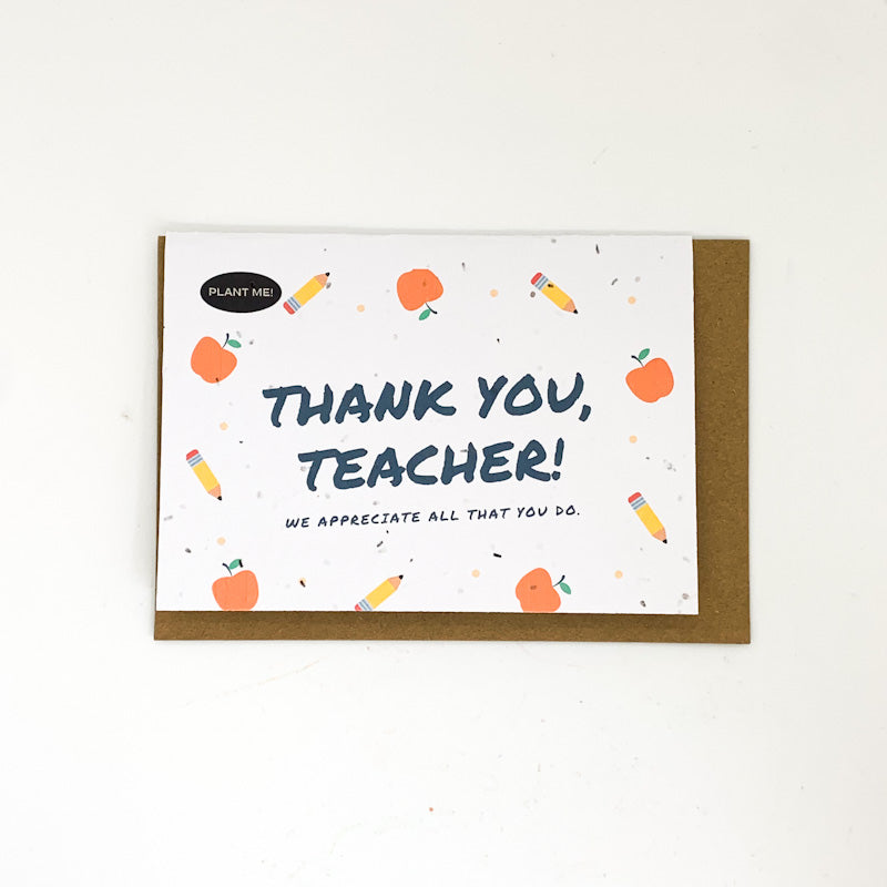 Plantable Greetings THANK YOU TEACHER Card