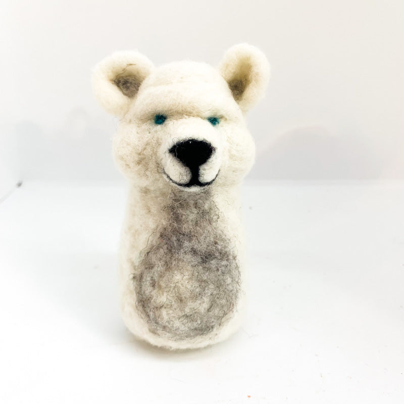 Maplerose POLAR BEAR Finger Puppet Felting Kit