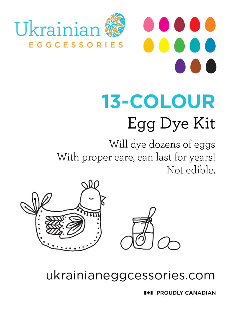 Pysanky 13-Colour EGG DYE Set