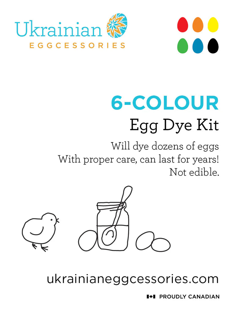 Pysanky 6-Colour EGG DYE Set