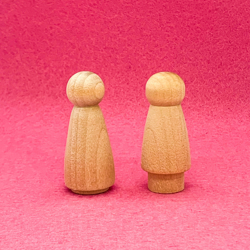 SHORT DRESS Wooden Peg Doll