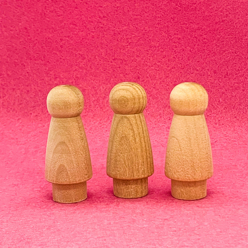 SHORT DRESS Wooden Peg Doll