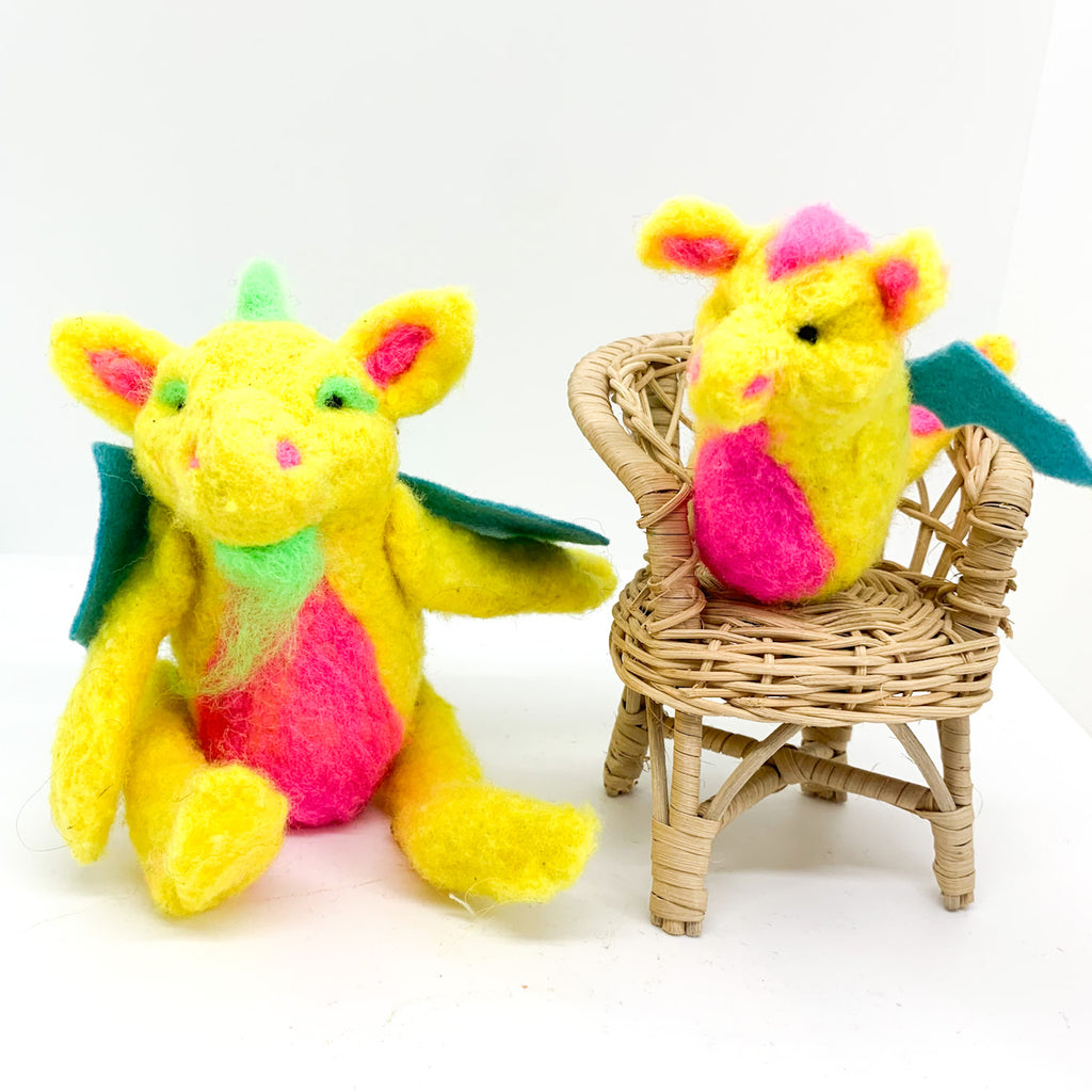 Maplerose Day-Glo Dragon Doll Felting Kit