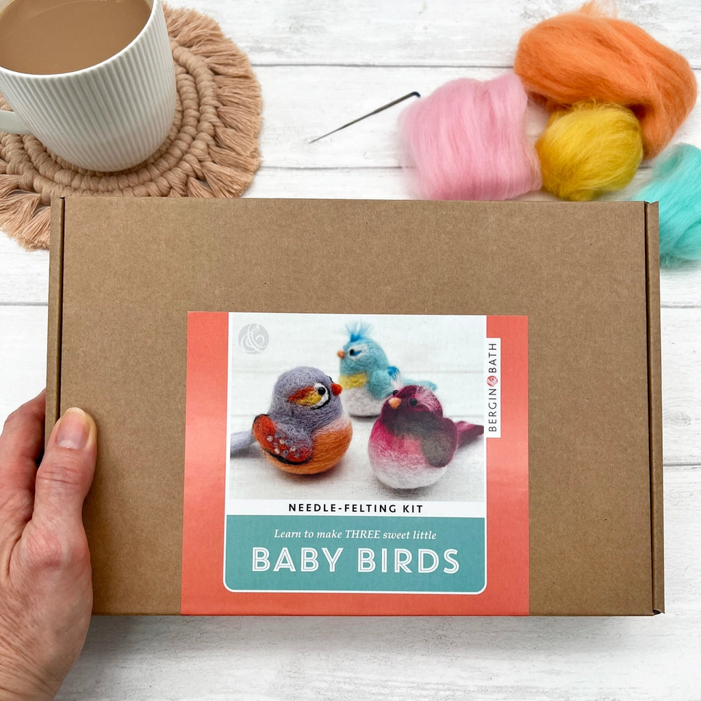Bergin + Bath BABY BIRDS Beginner Needle Felting Kit