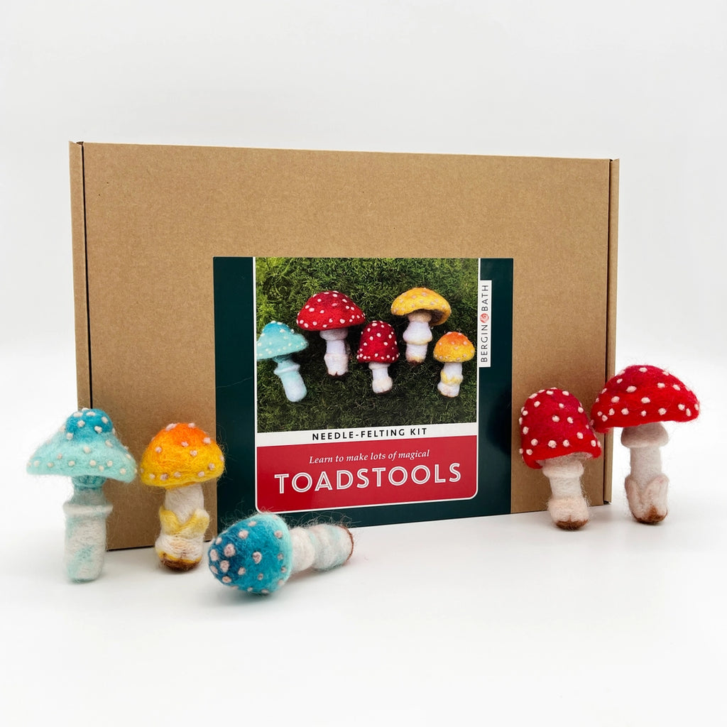 Bergin + Bath TOADSTOOLS Beginner Needle Felting Kit