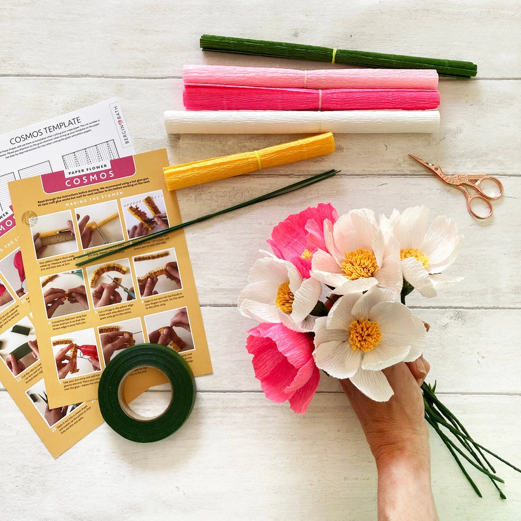 Bergin + Bath COSMOS Paper Flower Making Kit