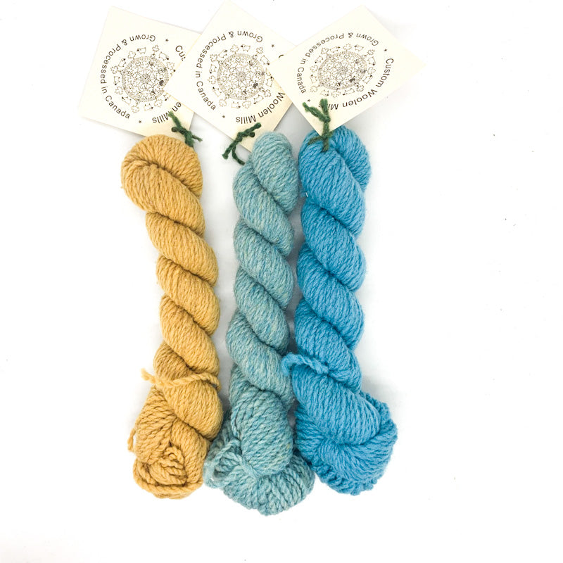 Custom Woolen Mills Natural Dye Mule Spinner 2-Ply 100% Wool Yarn