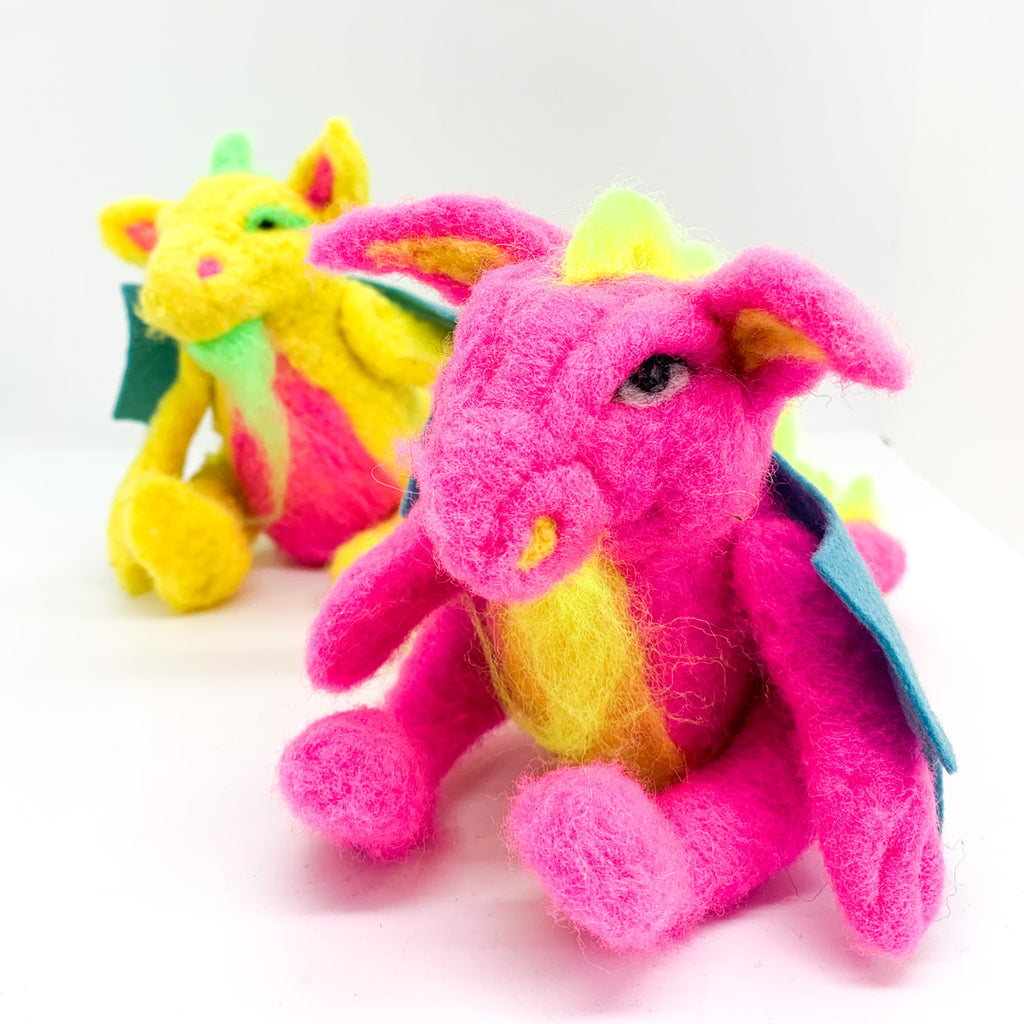 Maplerose Day-Glo Dragon Doll Felting Kit