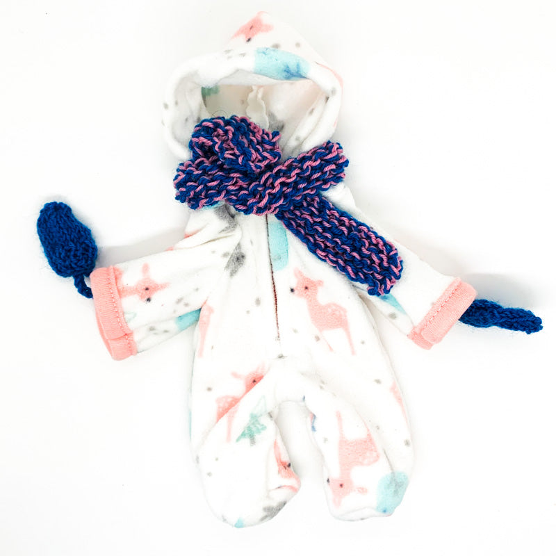 Handmade Waldorf Doll Snowsuit, 8-inch