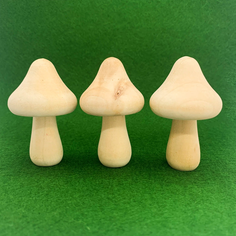Wooden TOADSTOOLS, Tall