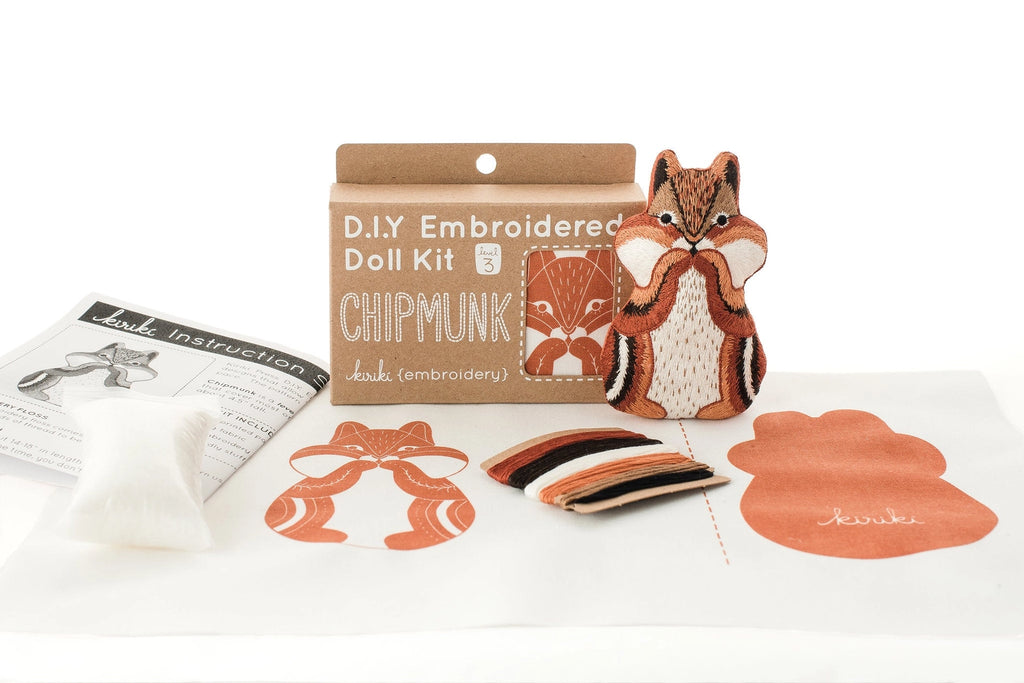 Kiriki Press CHIPMUNK Embroidery Kit