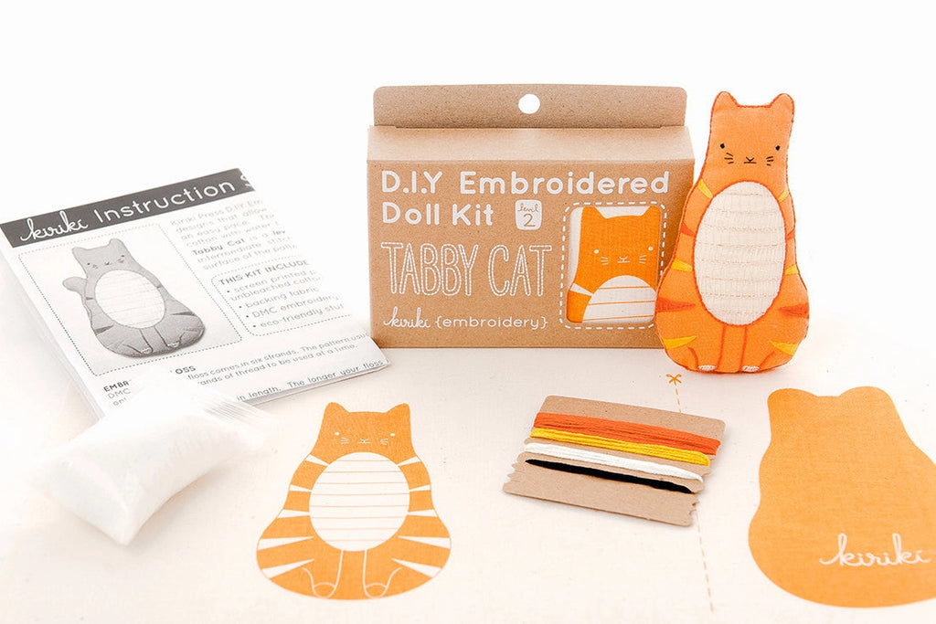 Kiriki Press TABBY CAT Embroidery Kit