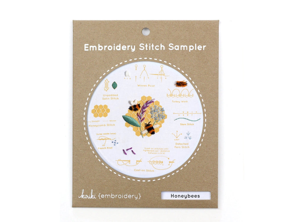 Kiriki Press HONEYBEES Embroidery Stitch Sampler