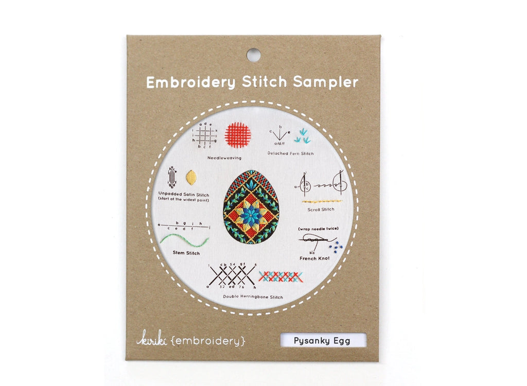 Kiriki Press PYSANKY EGG Embroidery Stitch Sampler