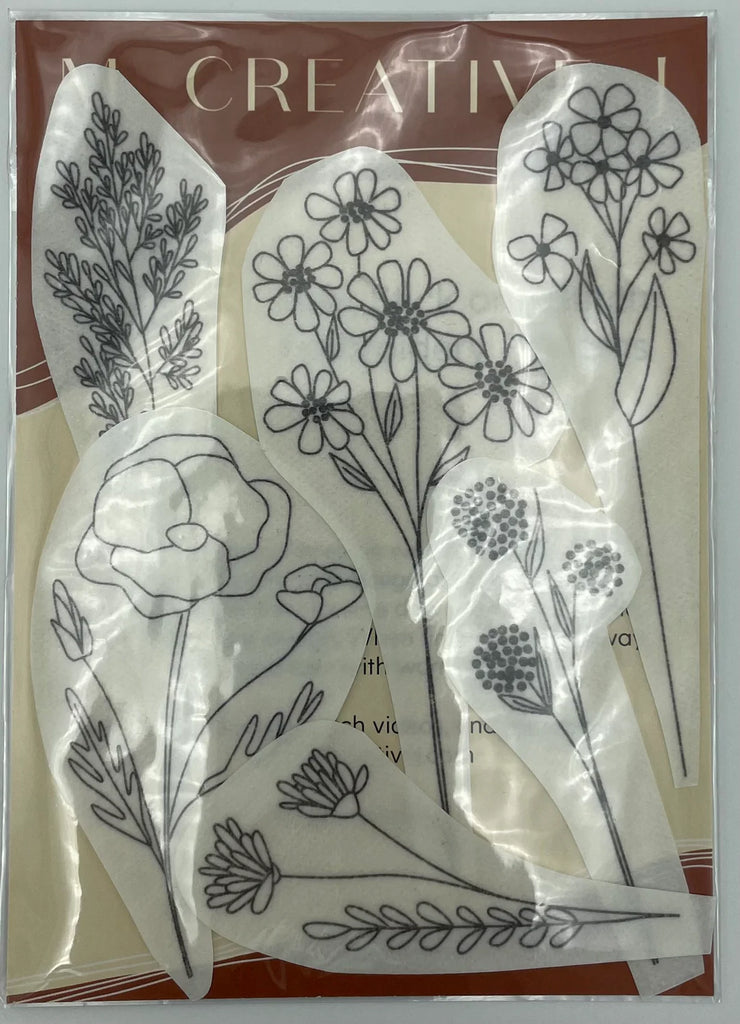 WILD FLOWERS Peel Stick + Sew Embroidery Pattern