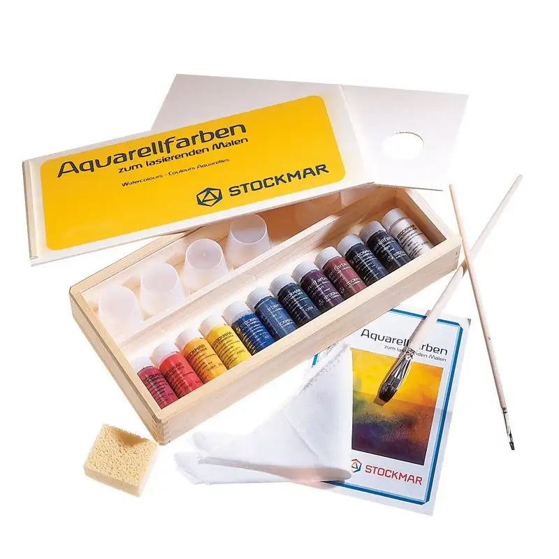 Stockmar DELUXE PAINT SET In A Wooden Box