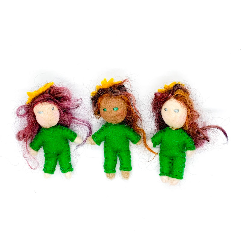 Handmade SUNFLOWER FAIRY Pocket Dolls