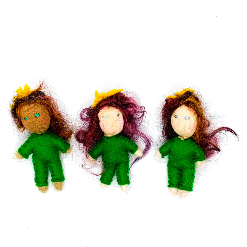 Handmade SUNFLOWER FAIRY Pocket Dolls