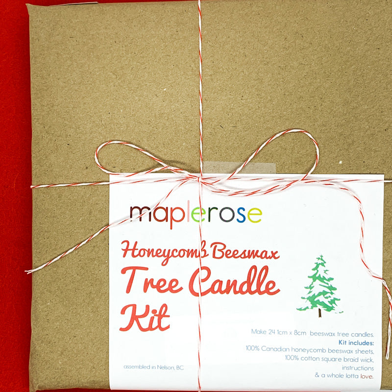 Maplerose TREE + BIRTHDAY RING Beeswax Candle Kit