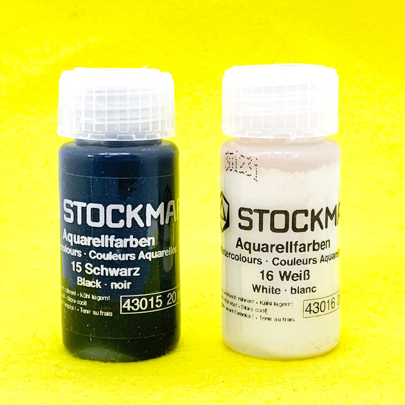Stockmar BLACK + WHITE Watercolour Paint Set