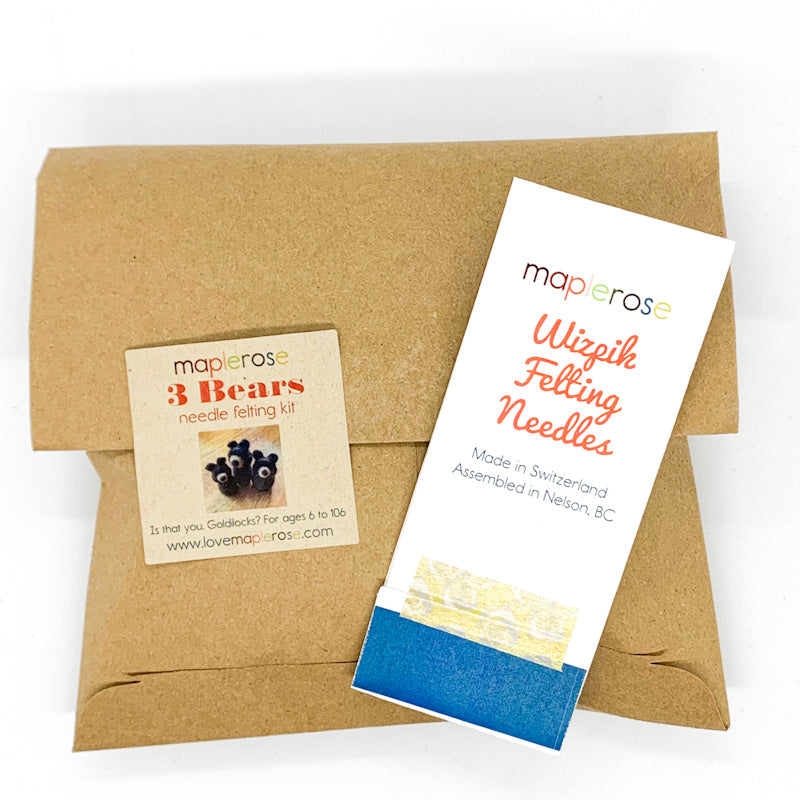 Maplerose THREE BEARS Needle Felting Kit